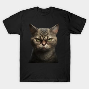 Funny Annyoyed Cat Face, Love Cats T-Shirt